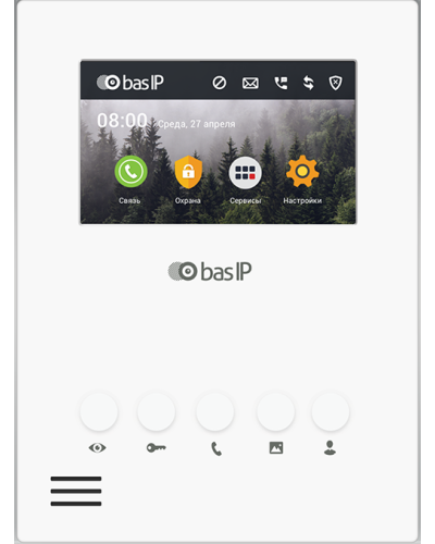 AU-04LA (AU-04L) WHITE. Монитор IP-домофона. BAS-IP в Новомосковске