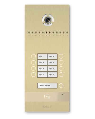 BI-08FB GOLD. Вызывная панель IP-домофона. BAS-IP в Новомосковске