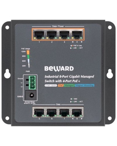 STWP-08HP4. Коммутатор 8-портовый. Beward в Новомосковске