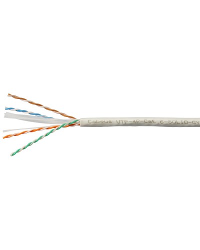 UTP-4P-Cat.6-SOLID-GY-100 (7178c-5). Кабель «витая пара» (LAN) для структурированных систем связи. CABEUS в Новомосковске