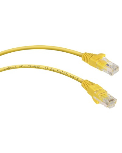 PC-UTP-RJ45-Cat.5e-1.5m-YL (7695c), желтый. Патч-корд медный. CABEUS в Новомосковске