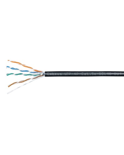 UTP-4P-Cat.5e-SOLID-OUT-LSZH-UV-100 (7172c-5). Кабель «витая пара» (LAN) для структурированных систем связи. CABEUS в Новомосковске