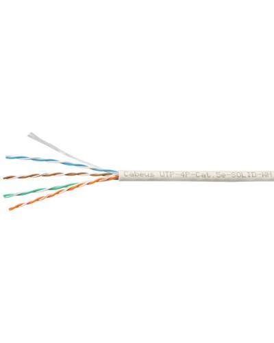 UTP-4P-Cat.5e-SOLID-WH-100 (7471c-5). Кабель «витая пара» (LAN) для структурированных систем связи. CABEUS в Новомосковске