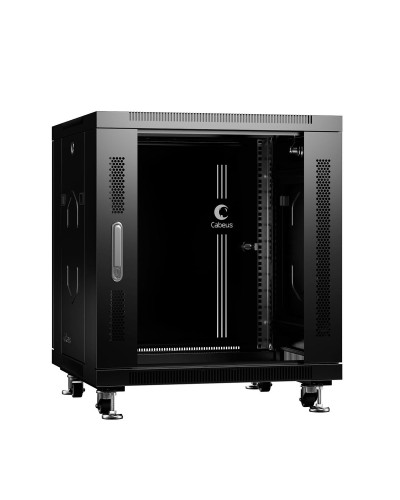SH-05C-12U60/60-BK (8554c). Шкаф телекоммуникационный 19 напольный 12U. CABEUS в Новомосковске
