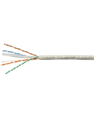 UTP-4P-Cat.6-SOLID-LSZH-GY (11108c). Кабель «витая пара» (LAN) для структурированных систем связи. CABEUS в Новомосковске