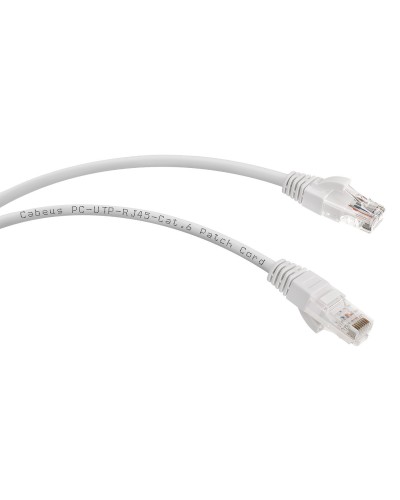 PC-UTP-RJ45-Cat.6-3m-WH (8673c), белый. Патч-корд медный. CABEUS в Новомосковске