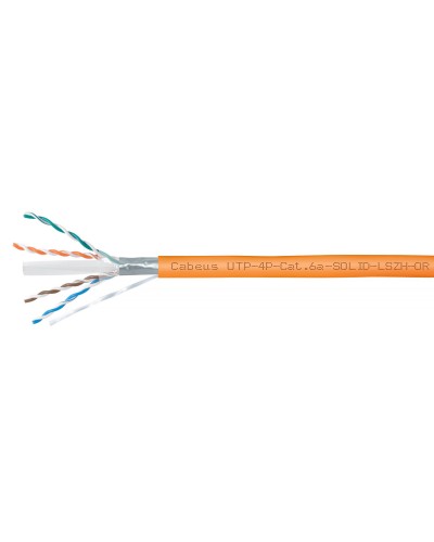 UTP-4P-Cat.6a-SOLID-LSZH-OR (11374c). Кабель «витая пара» (LAN) для структурированных систем связи. CABEUS в Новомосковске