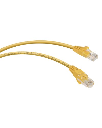 PC-UTP-RJ45-Cat.6-1m-YL (8705c), желтый. Патч-корд медный. CABEUS в Новомосковске