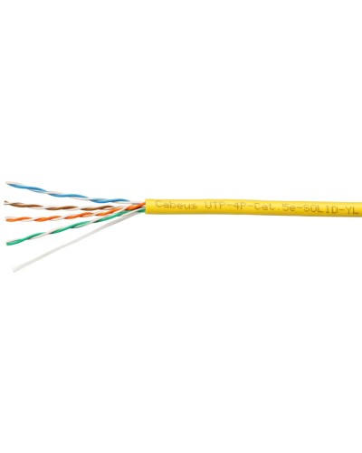UTP-4P-Cat.5e-SOLID-YL-100 (7251c-5). Кабель «витая пара» (LAN) для структурированных систем связи. CABEUS в Новомосковске