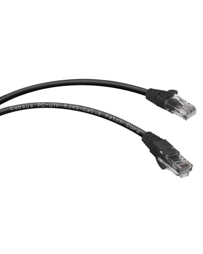 PC-UTP-RJ45-Cat.6-1.5m-BK (8664c), чёрный. Патч-корд медный. CABEUS в Новомосковске