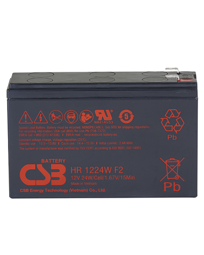 CSB HR 1224W F2 F1. Аккумулятор герметичный свинцово-кислотный. CSB в Новомосковске