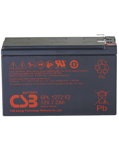 CSB GPL 1272 F2 FR. Аккумулятор герметичный свинцово-кислотный. CSB в Новомосковске