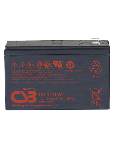 CSB HR 1218W. Аккумулятор герметичный свинцово-кислотный. CSB в Новомосковске