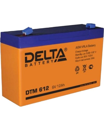 Delta DTM 612. Аккумулятор герметичный свинцово-кислотный. Delta в Новомосковске