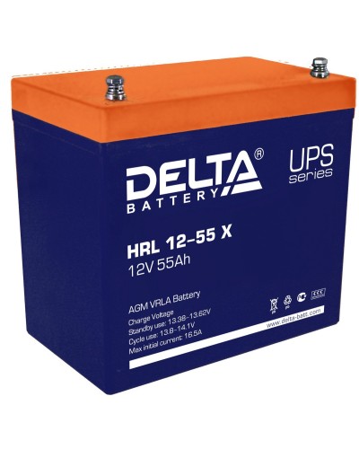 Delta HRL 12-55 X. Аккумулятор герметичный свинцово-кислотный. Delta в Новомосковске