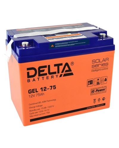 Delta GEL 12-75. Аккумулятор герметичный свинцово-кислотный. Delta в Новомосковске
