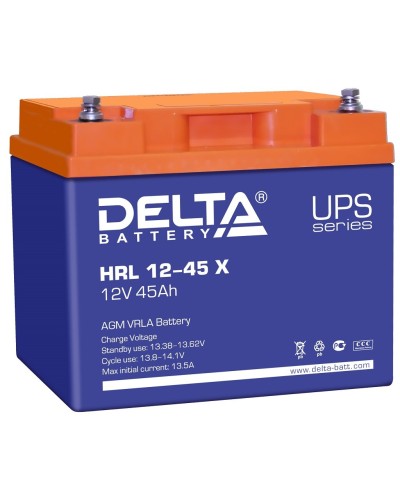Delta HRL 12-45 X. Аккумулятор герметичный свинцово-кислотный. Delta в Новомосковске