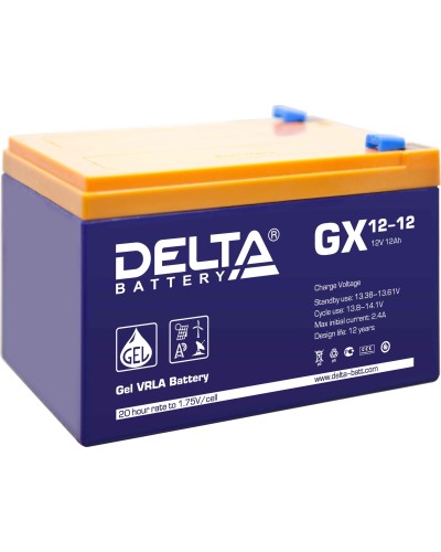 Delta GX 12-12. Аккумулятор герметичный свинцово-кислотный. Delta в Новомосковске