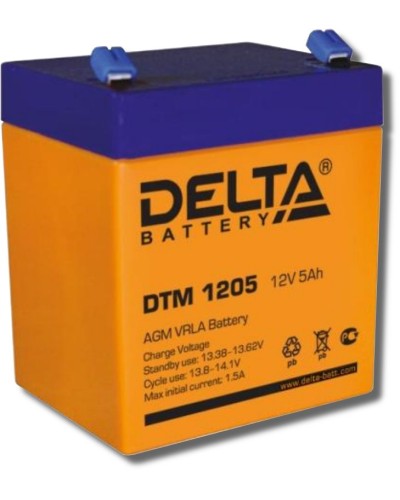 Delta DTM 1205. Аккумулятор герметичный свинцово-кислотный. Delta в Новомосковске