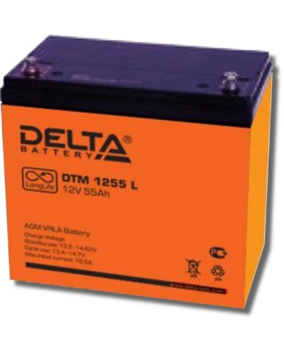 Delta DTM 1255 L. Аккумулятор герметичный свинцово-кислотный. Delta в Новомосковске