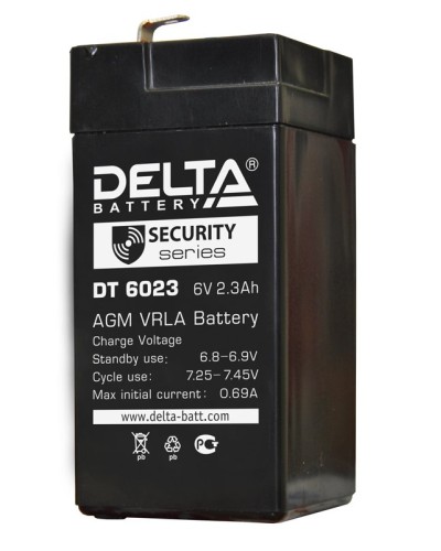 Delta DT 6023 (75мм). Аккумулятор герметичный свинцово-кислотный. Delta в Новомосковске