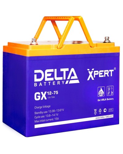 Delta GX 12-75. Аккумулятор герметичный свинцово-кислотный. Delta в Новомосковске