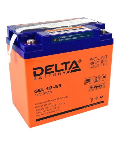 Delta GEL 12-55. Аккумулятор герметичный свинцово-кислотный. Delta в Новомосковске