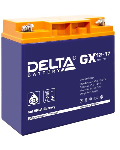 Delta GX 12-17. Аккумулятор герметичный свинцово-кислотный. Delta в Новомосковске