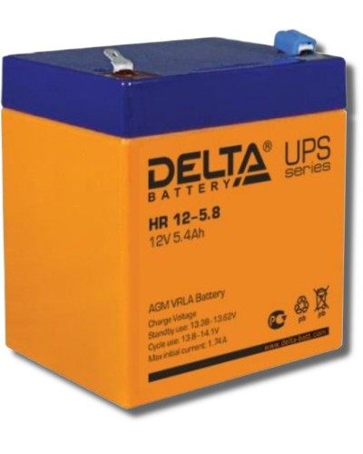 Delta HR 12-5.8. Аккумулятор герметичный свинцово-кислотный. Delta в Новомосковске