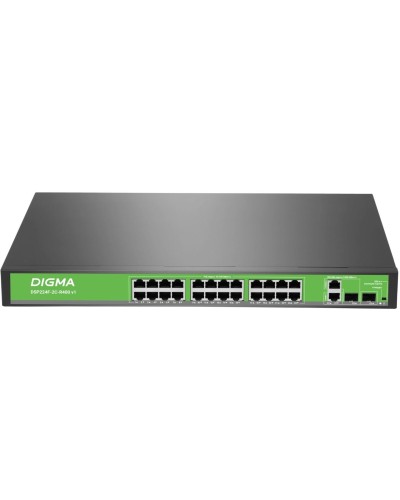 DSP224F-2C-R400 DSP224F-2C-R400 V1 (L2) 24х100Мбит/с 2хКомбо(1000BASE-T/SFP) 24PoE 24PoE+ 400W. Коммутатор с питанием по PoE. Digma в Новомосковске