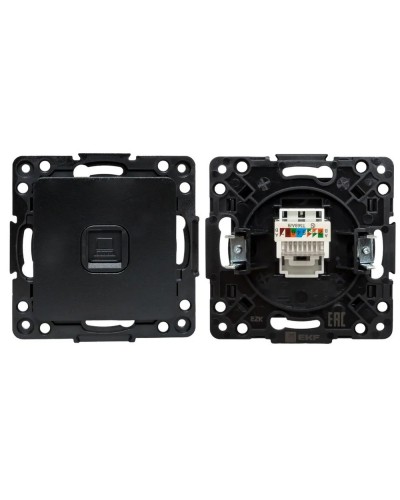 Стокгольм Механизм Розетки RJ-45 1-местной (EZK01-035-10). Механизм Розетки RJ-45 1-местной. EKF в Новомосковске