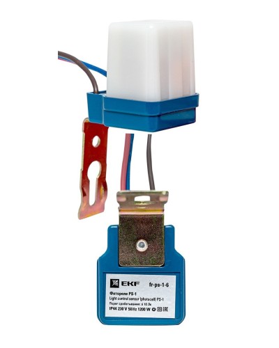 Фотореле PS-1 6А 1200Вт IP44 (fr-ps-1-6). Фотореле. EKF в Новомосковске