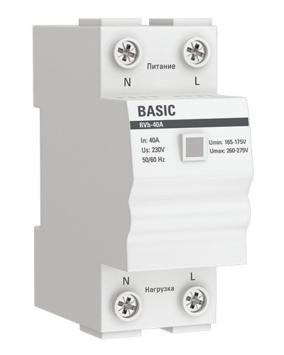 RVb-40A Basic (rvb-40a). Реле напряжения. EKF в Новомосковске