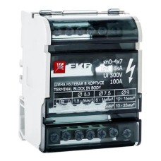 Шина нулевая в корпусе 4х7 (sn0-4х7). Шина нулевая в корпусе. EKF