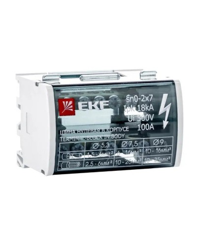 Шина нулевая в корпусе 2х7 (sn0-2х7). Шина нулевая в корпусе. EKF в Новомосковске