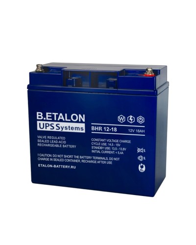 B.ETALON BHR 12-18. Аккумулятор герметичный свинцово-кислотный. ETALON в Новомосковске