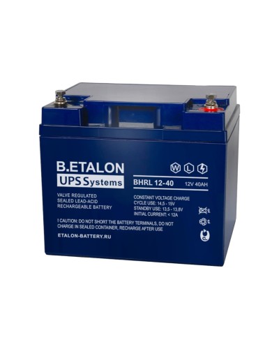 B.ETALON BHRL 12-40. Аккумулятор герметичный свинцово-кислотный. ETALON в Новомосковске