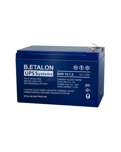 B.ETALON BHR 12-7,2. Аккумулятор герметичный свинцово-кислотный. ETALON в Новомосковске