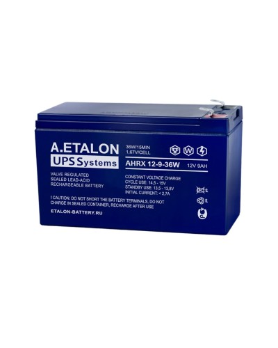 A.ETALON AHRX 12-9-36W. Аккумулятор герметичный свинцово-кислотный. ETALON в Новомосковске