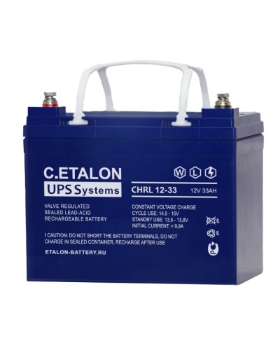 C.ETALON CHRL 12-33. Аккумулятор герметичный свинцово-кислотный. ETALON в Новомосковске
