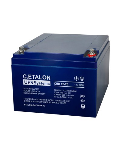 C.ETALON CHR 12-26. Аккумулятор герметичный свинцово-кислотный. ETALON в Новомосковске