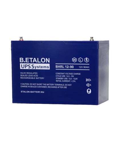 B.ETALON BHRL 12-90. Аккумулятор герметичный свинцово-кислотный. ETALON в Новомосковске