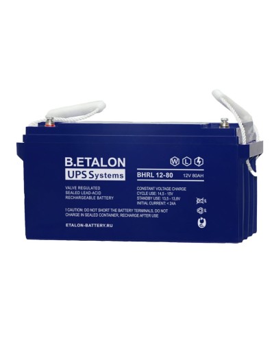 B.ETALON BHRL 12-80. Аккумулятор герметичный свинцово-кислотный. ETALON в Новомосковске
