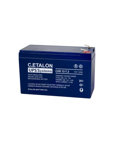 C.ETALON CHR 12-7,2. Аккумулятор герметичный свинцово-кислотный. ETALON в Новомосковске
