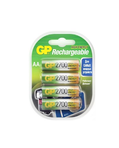 GP 270AAHC AA (GP 270AAHC-2DECRC4), упак. 4 шт.. Перезаряжаемые аккумуляторы. GP Batteries в Новомосковске