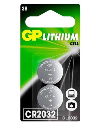 GP Lithium CR2032 (GP CR2032-2CRU2), упак. 2 шт. БЛИСТЕР. Литиевые дисковые батарейки. GP Batteries в Новомосковске