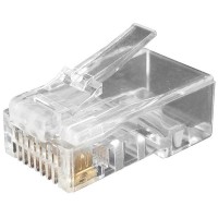 PLUG-8P8C-U-C6-100 (100 шт). Разъем RJ-45. Hyperline
