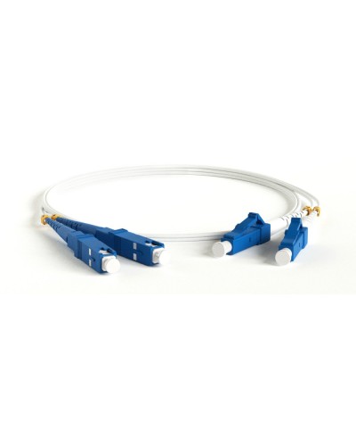 FC-D2-9A1-LC/UR-SC/UR-H-3M-LSZH-WH. Патч-корд волоконно-оптический LC-SC. Hyperline в Новомосковске