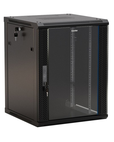 TWB-0666-GP-RAL9004. Шкаф телекоммуникационный 19 настенный 6U. Hyperline в Новомосковске