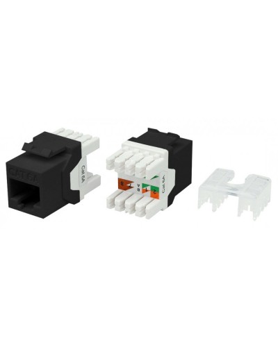 KJ8-8P8C-C6A-180-BK. Вставка Keystone Jack RJ-45. Hyperline в Новомосковске